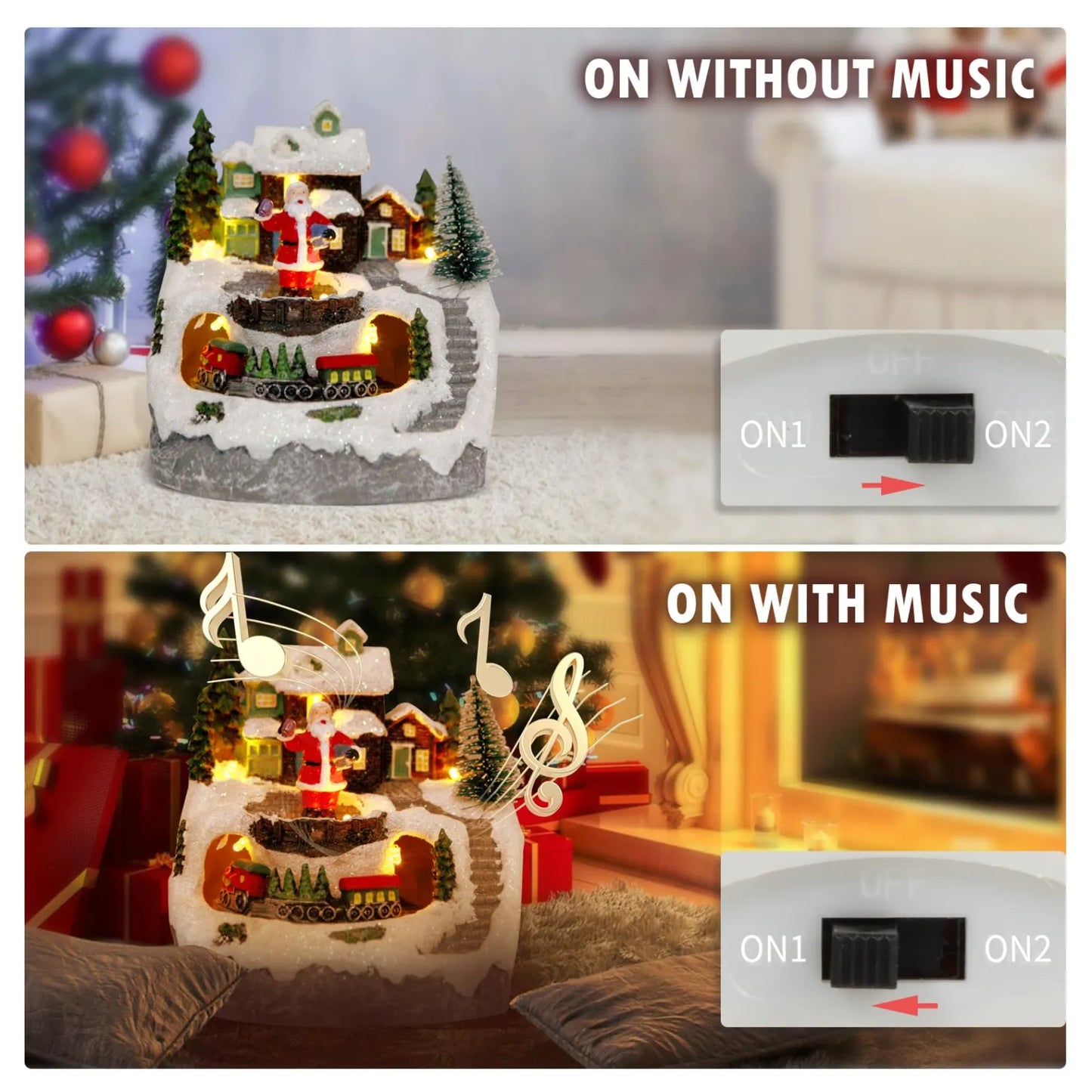 Christmas Igloo Electric Light Train Music Box Christmas Decorations