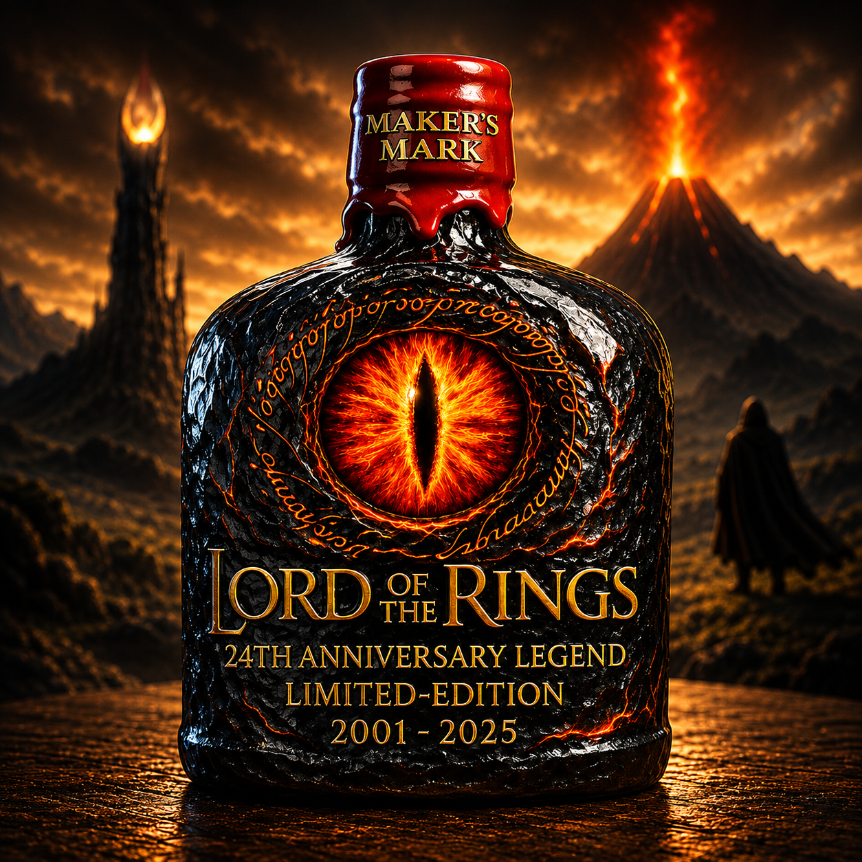 Lord of the Rings Bottle 24th Anniversary Legend Limited Edition whiskey Bottle