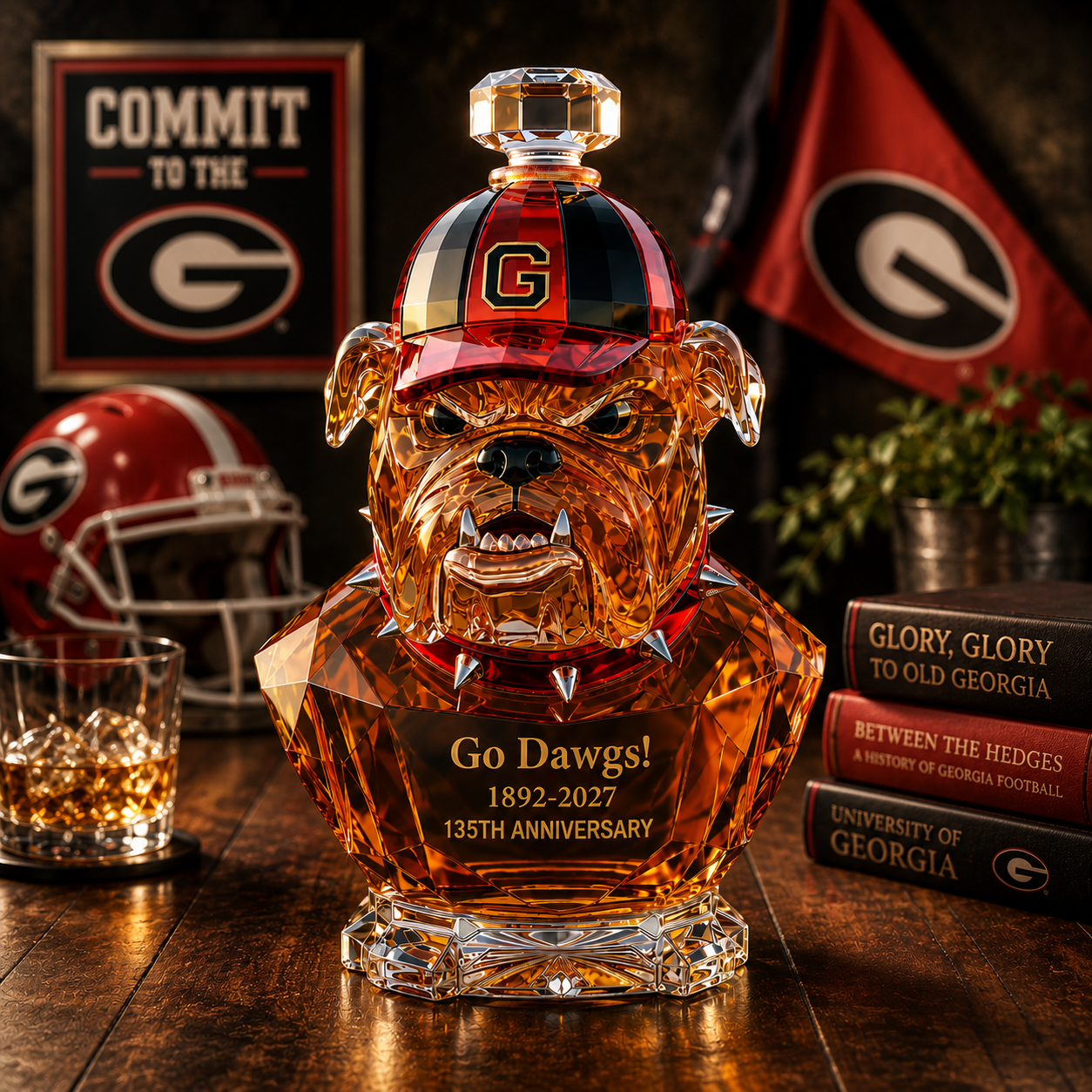 Go Dawgs! 1892-2027 135th Anniversary Whiskey Bottle