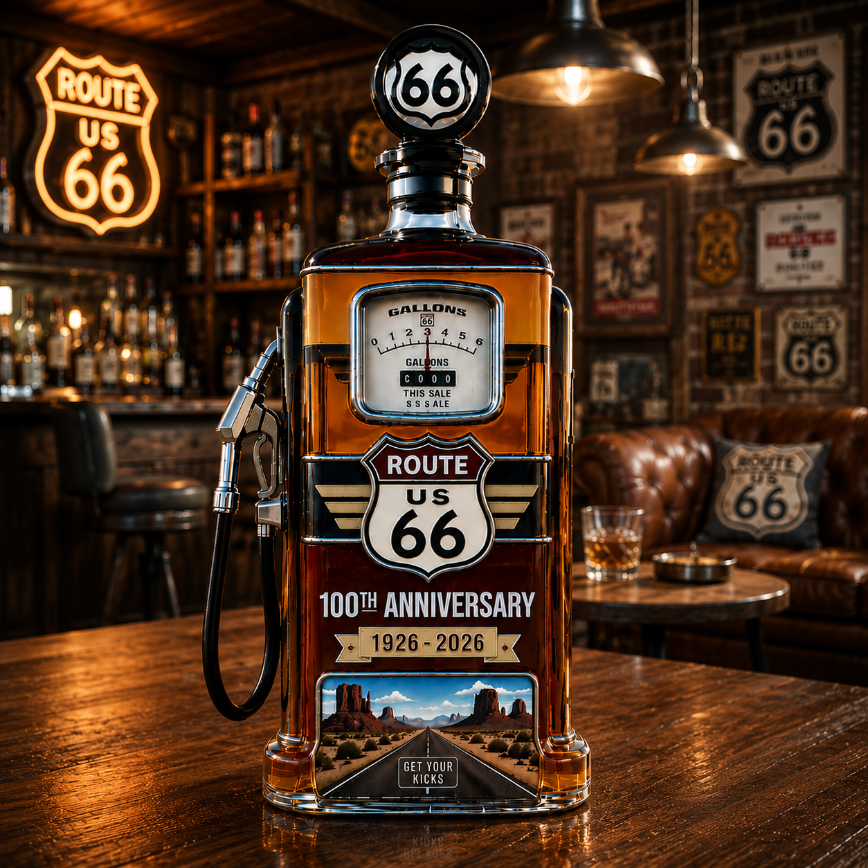 Route 66 100th Anniversary Whiskey Decanter