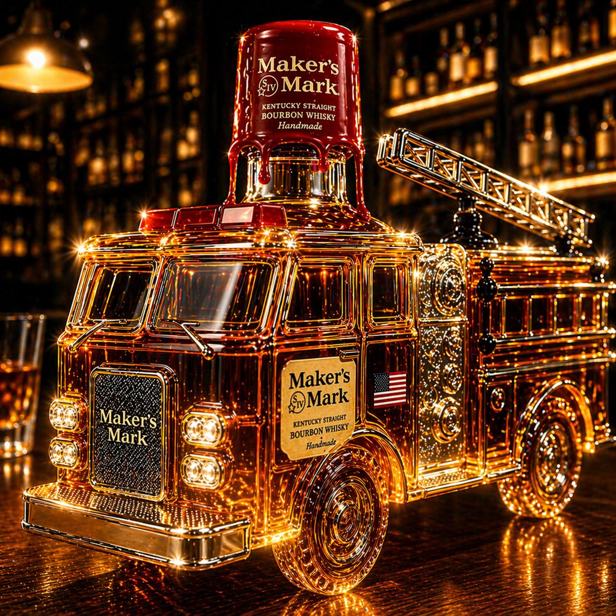 Fire Truck Whiskey Bottle
