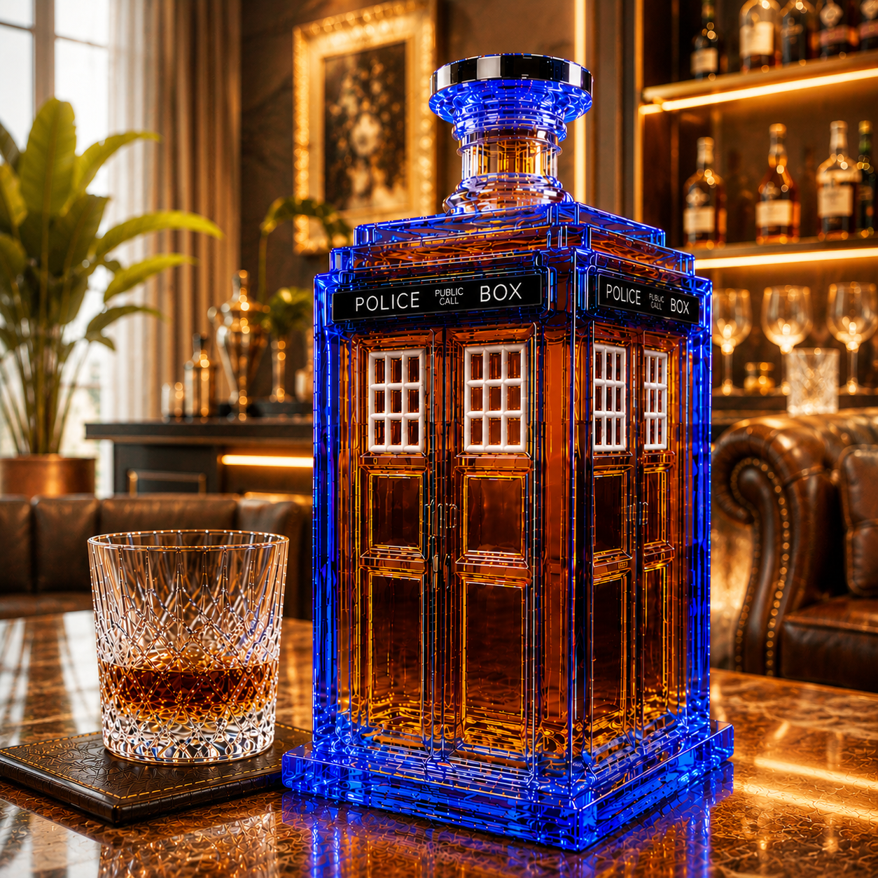 TARDIS Whiskey Bottle