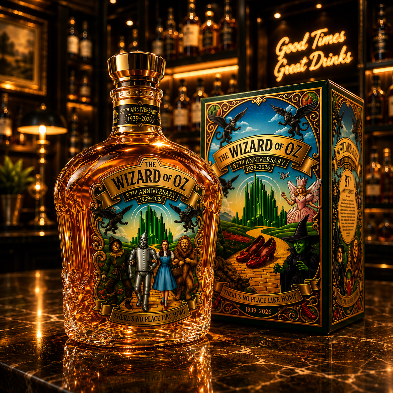The Wizard Of Oz 87Th Anniversary Whiskey Bottle