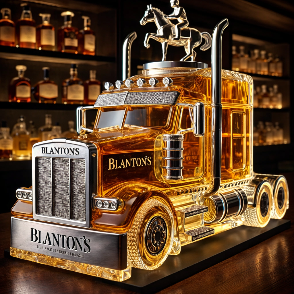 Semi Truck Whiskey Bottle
