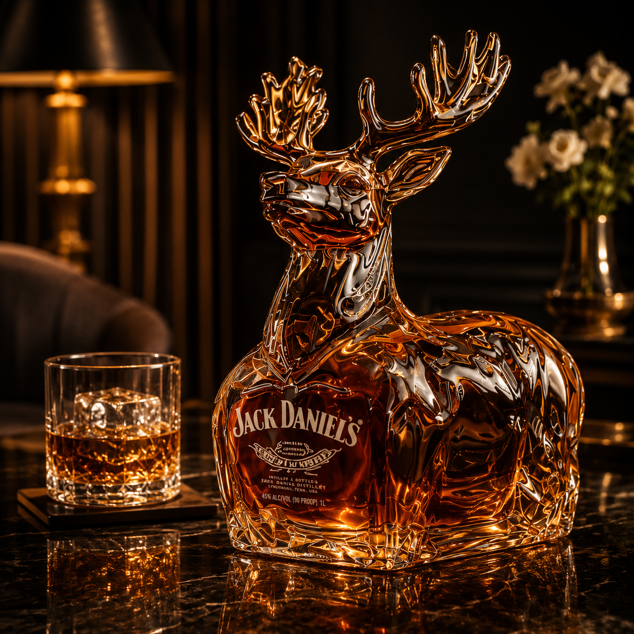 Deer Whiskey Bottle