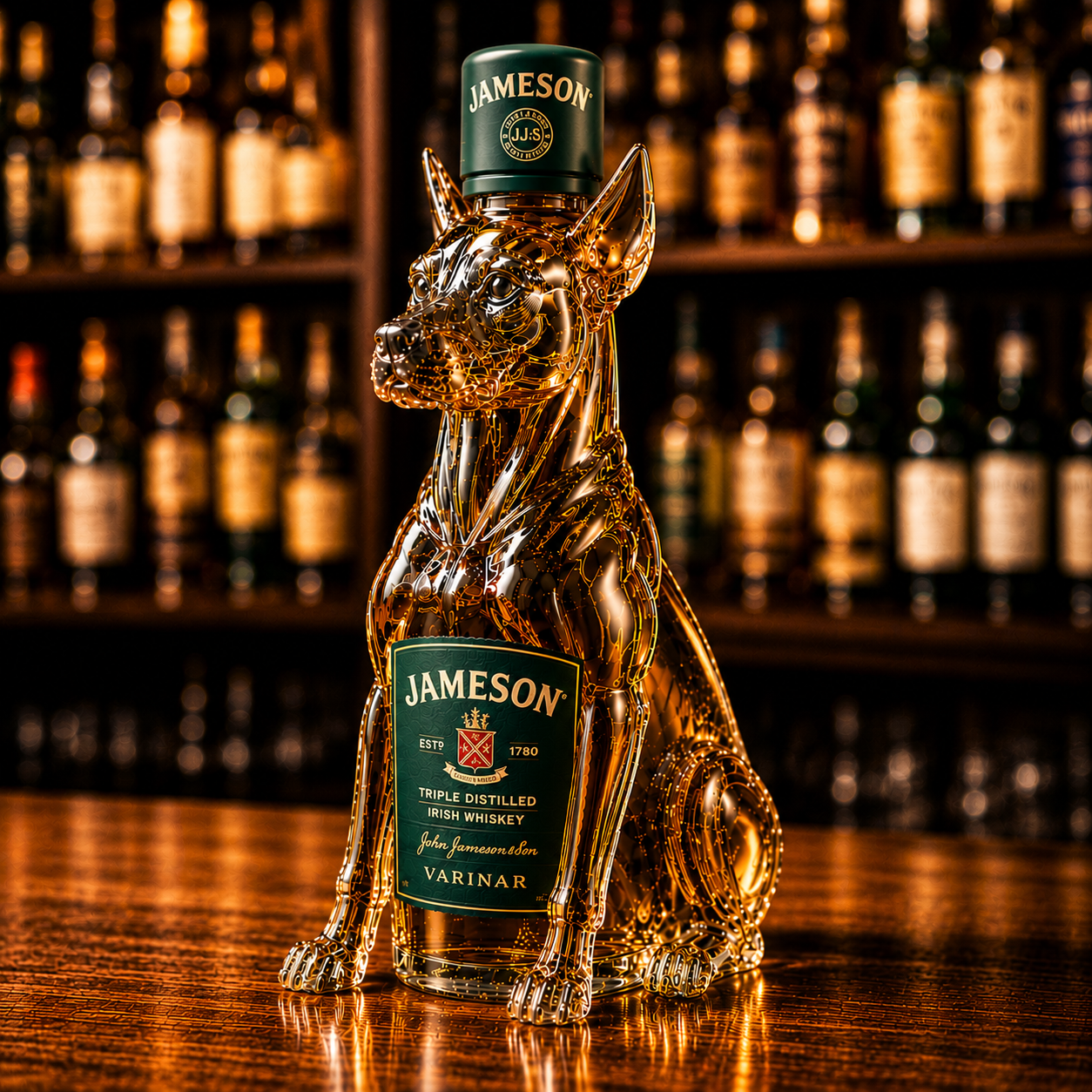 Hound Whiskey Bottle