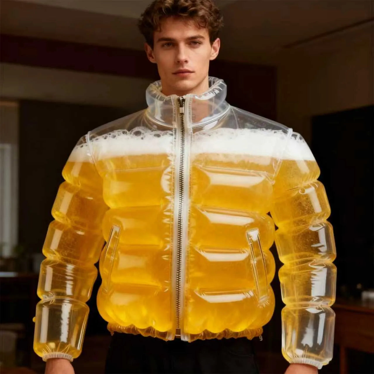 Transparent Beer Filled Jacket