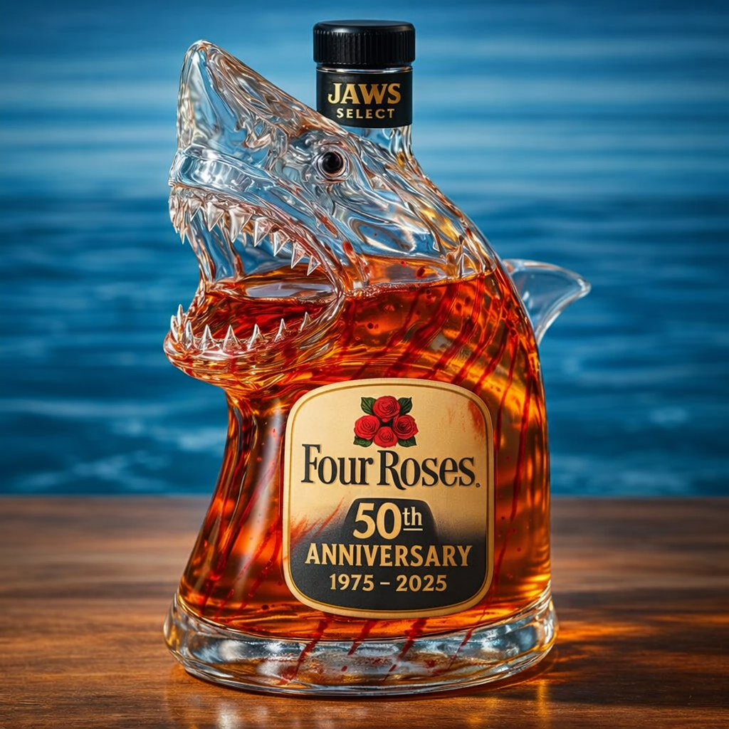 Jaws 50th Anniversary Limited Edition Whiskey Bottle