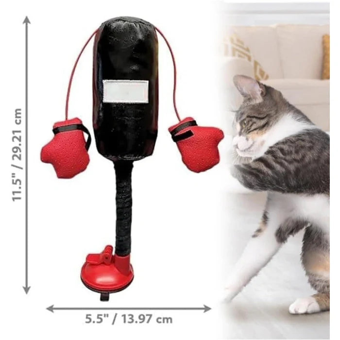 YoPoll Interactive Cat Punching Bag Toy Resistant Indoor Boxing Toy