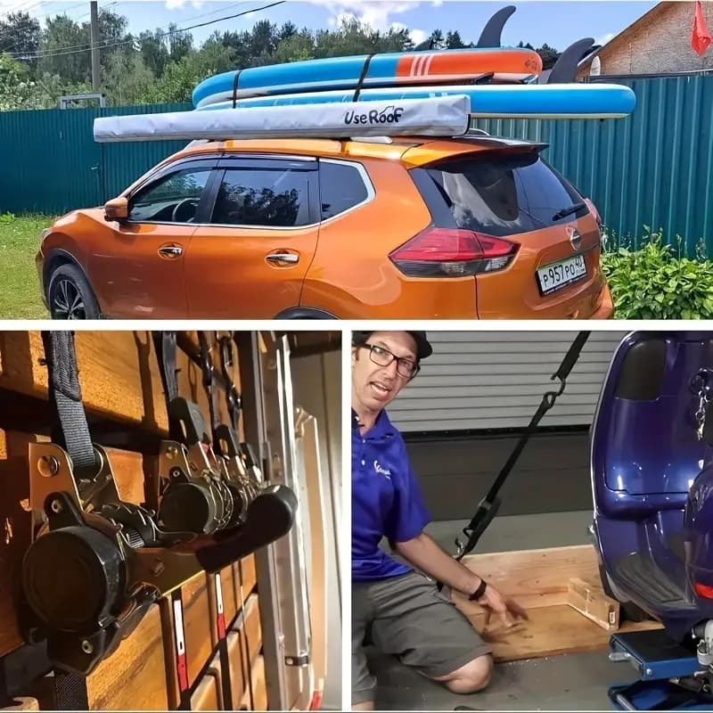 Upgraded 2025 Retractable Ratchet Strap
