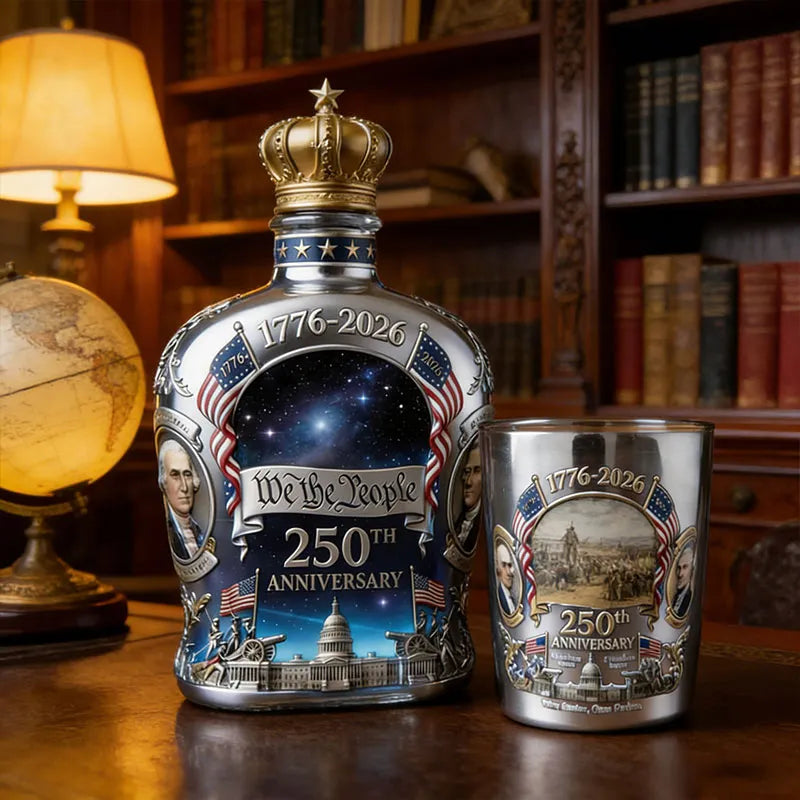 🇺🇸 250th Anniversary Glass Set – 1776-2026 Patriotic Keepsake