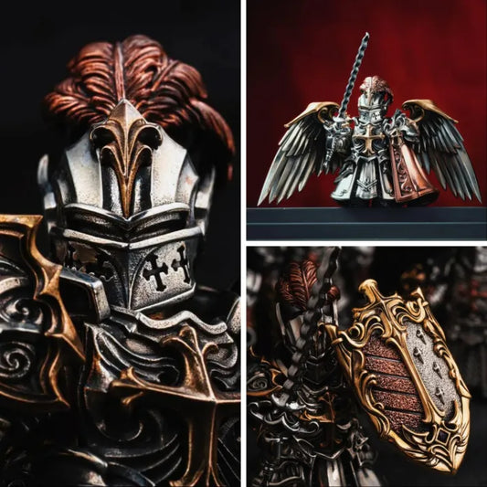 Sunshinecraft® Handcrafted Crusader and Crimson Templar statue