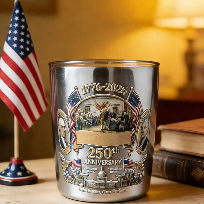 🇺🇸 250th Anniversary Glass Set – 1776-2026 Patriotic Keepsake