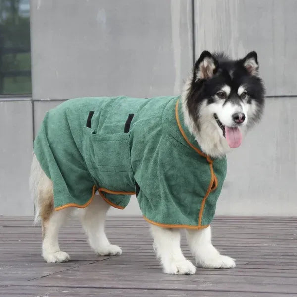 Super absorbent pet bathrobe
