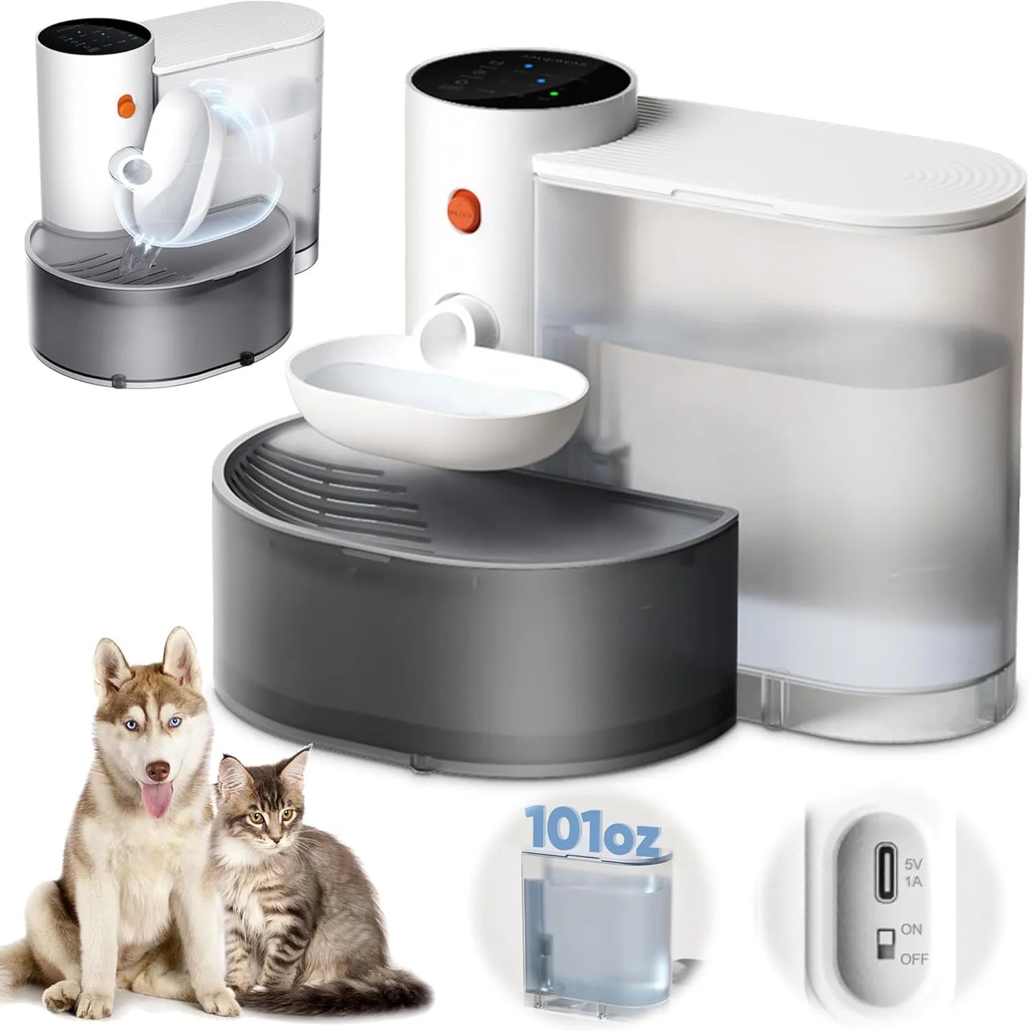 No-Filter Wireless Smart Pet Water Fountain