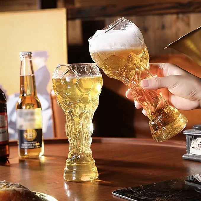 Football Trophy Beer Glass