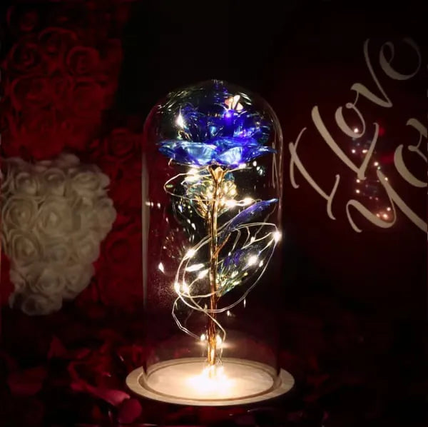 Eternal Rose Immortality Flower With Glass Cover