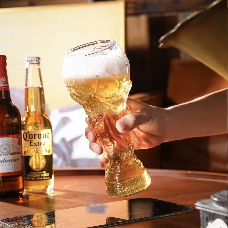Football Trophy Beer Glass