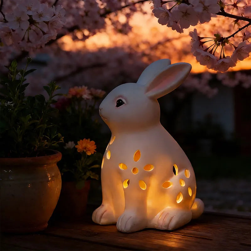 Solar Easter Rabbit Garden Decor