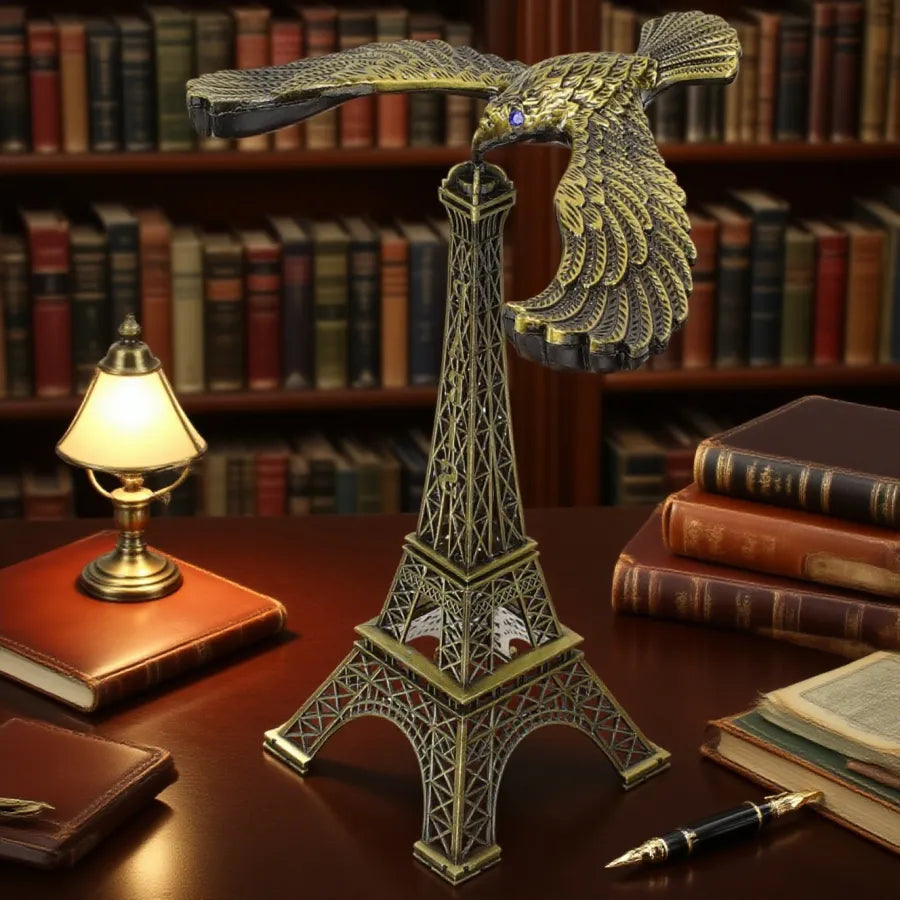 Metal Eiffel Tower Balance Eagle