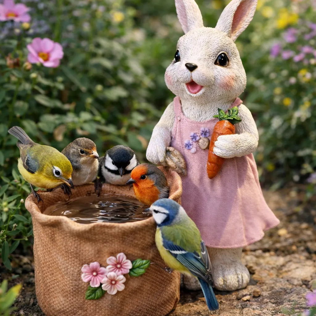 Hand-Painted Easter Bunny Decor