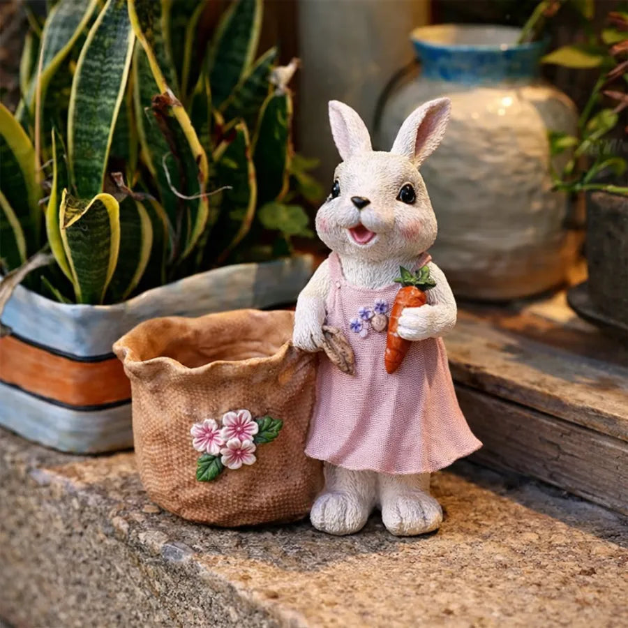 Hand-Painted Easter Bunny Decor