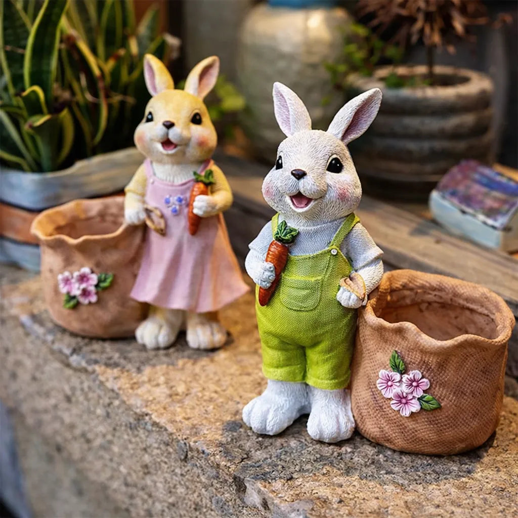 Hand-Painted Easter Bunny Decor