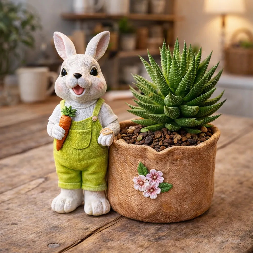 Hand-Painted Easter Bunny Decor