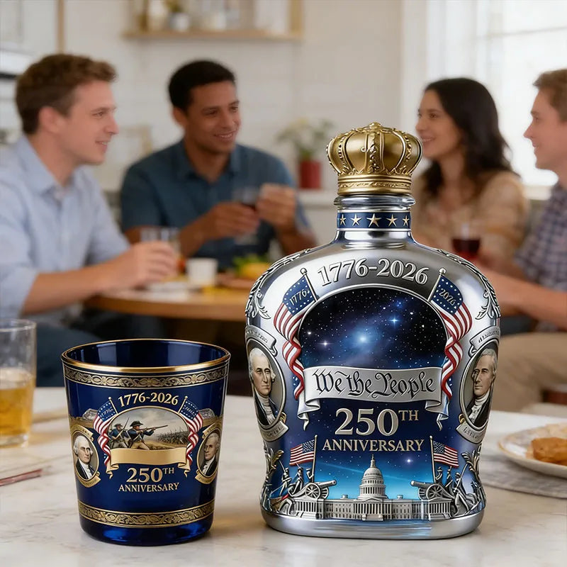 🇺🇸 250th Anniversary Glass Set – 1776-2026 Patriotic Keepsake