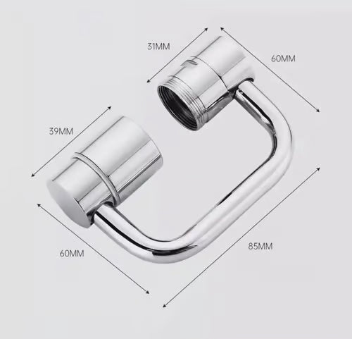Universal Rotatable Sink Faucet Aerator Extension – 1440° Swivel