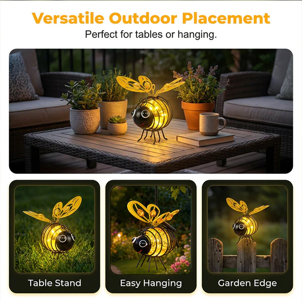 Hanging Solar Bee Light