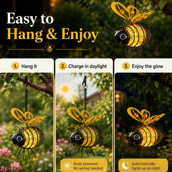 Hanging Solar Bee Light