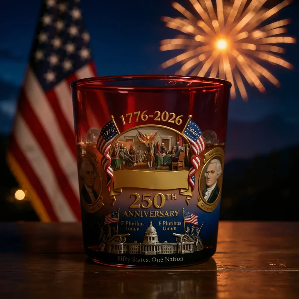 America 250th Anniversary Heritage Whiskey Glass (1776–2026)