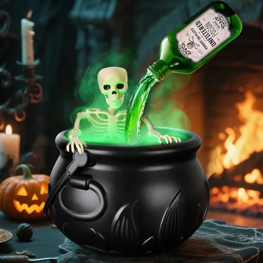 Halloween Cauldron Diffuser with Floating Potion Bottles