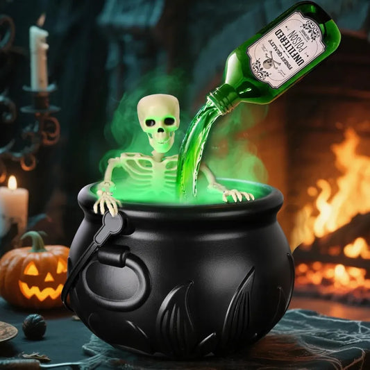 Halloween Cauldron Diffuser with Floating Potion Bottles