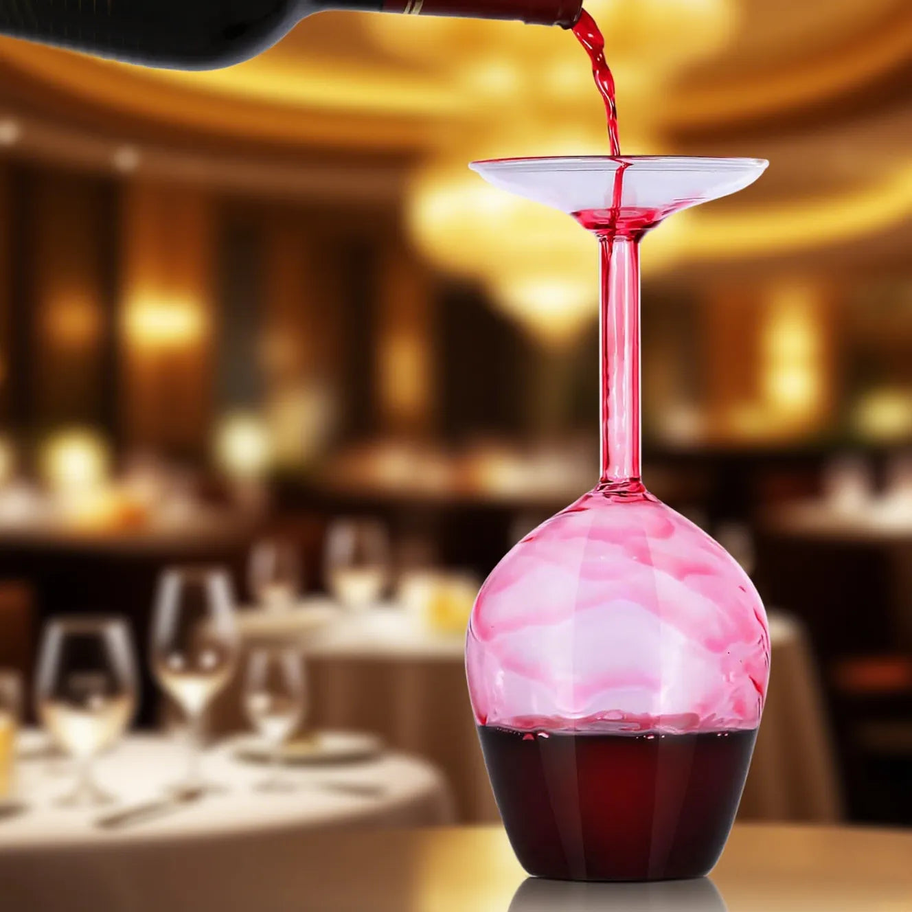 Upside Down Wine Glass