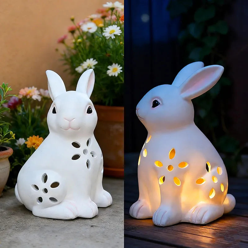 Solar Easter Rabbit Garden Decor