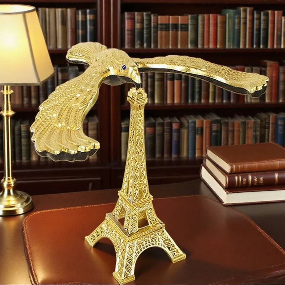 Metal Eiffel Tower Balance Eagle