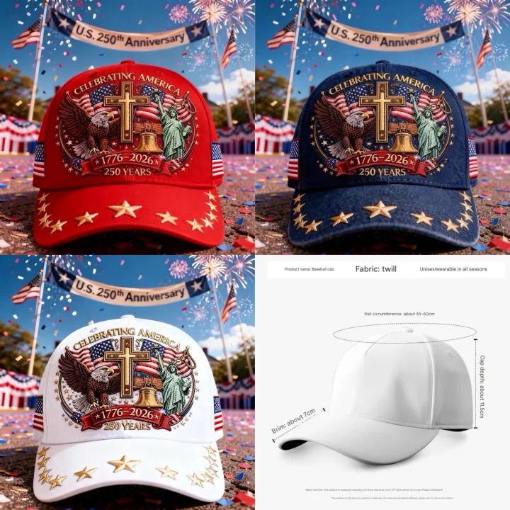 Eagle, Liberty & Cross – United States 250th Anniversary Hat