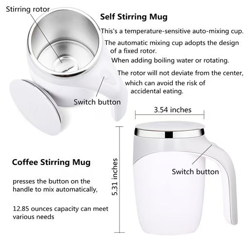 Automatic Magnetic Stirring Coffee Mug