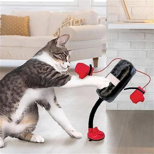 YoPoll Interactive Cat Punching Bag Toy Resistant Indoor Boxing Toy
