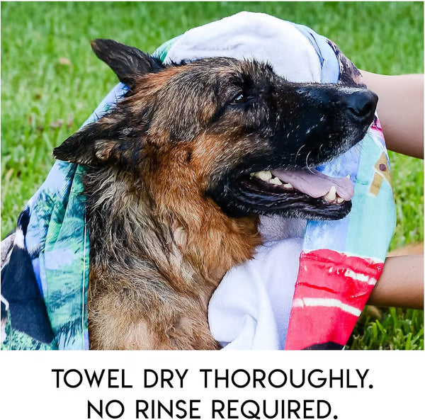 Rinse-Free Dog Shampoo Mitts – Hypoallergenic Pet Bath Wipes - 6 Packs