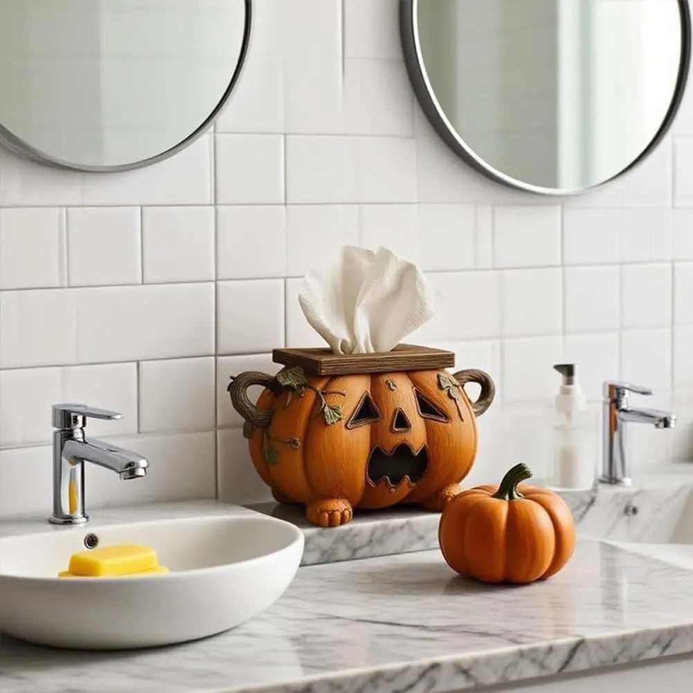 Halloween Pumpkin Tissue Box Holder