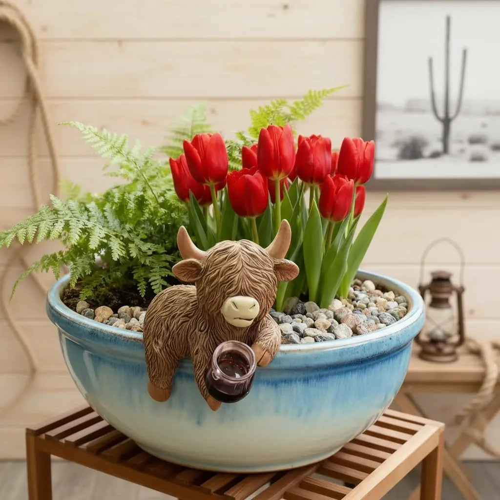 Highland Cow Beer Garden Pot Buddy