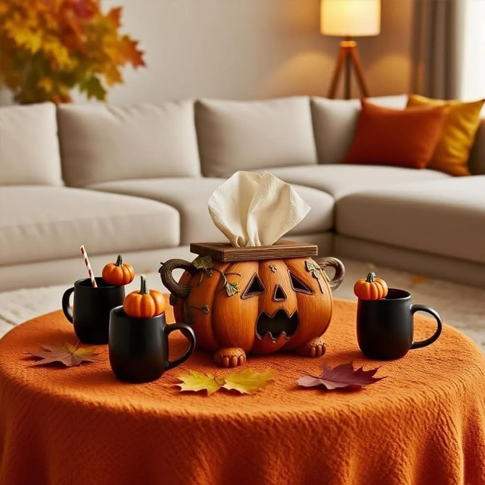 Halloween Pumpkin Tissue Box Holder