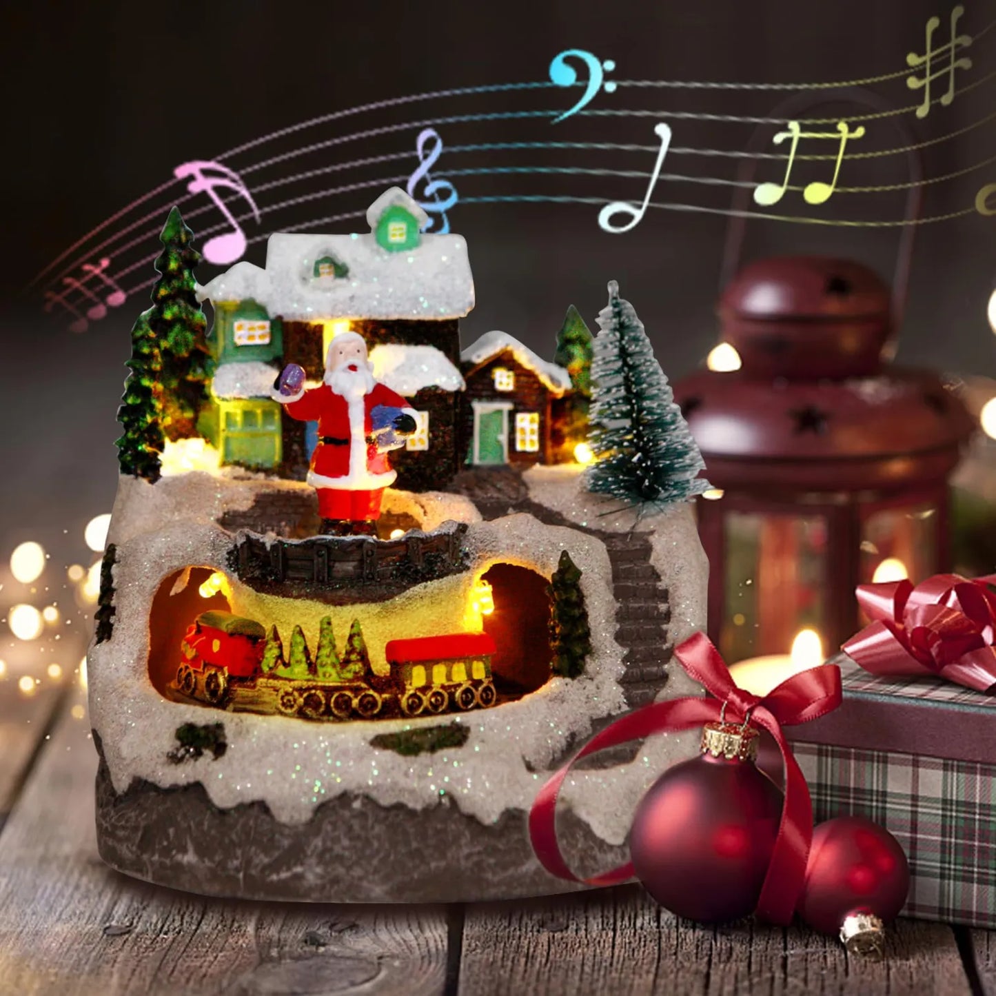 Christmas Igloo Electric Light Train Music Box Christmas Decorations