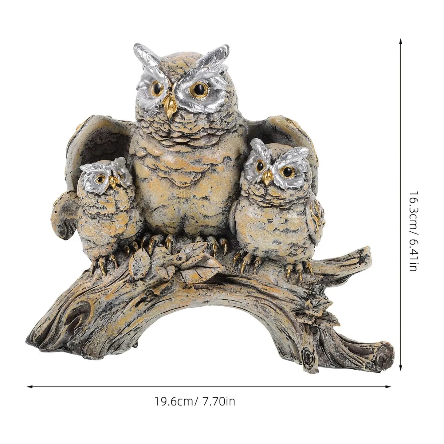 Owl Statue Resin Ornament