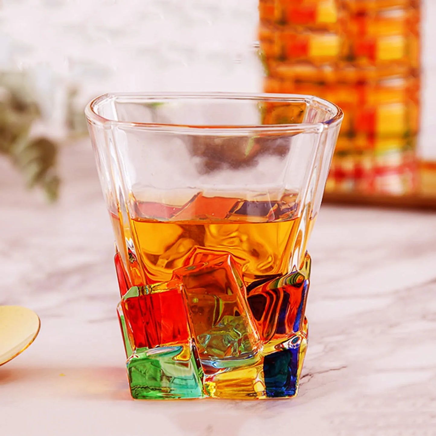 Colorful Crystal Whiskey Glass