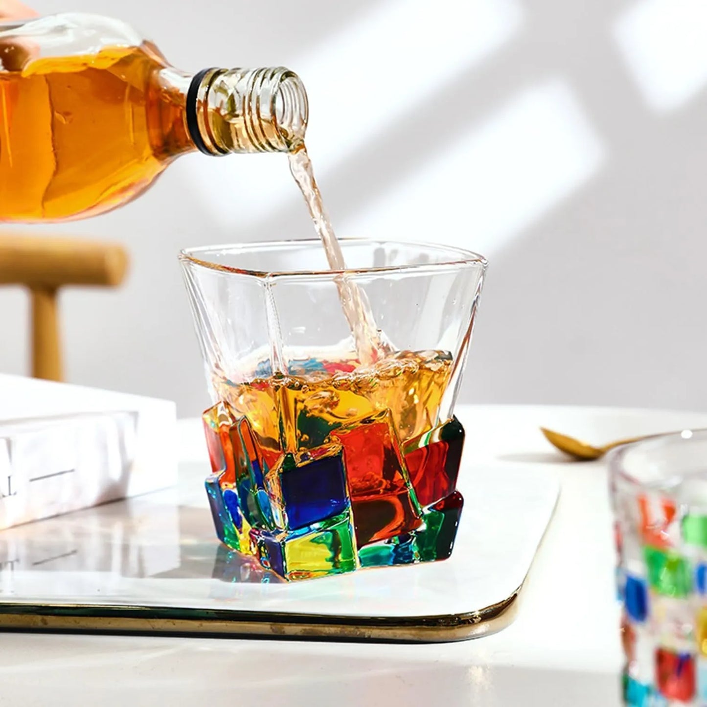 Colorful Crystal Whiskey Glass
