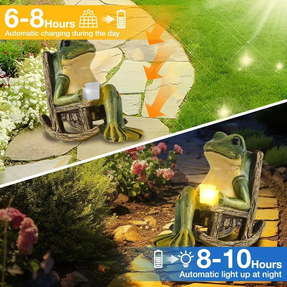 Solar LED Frog Garden Outdoor Decor